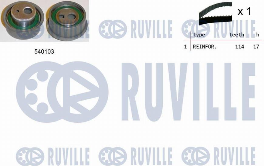 Ruville 550073 - Timing Belt Set autospares.lv