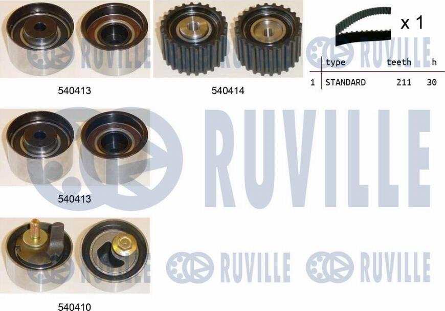 Ruville 550195 - Timing Belt Set autospares.lv