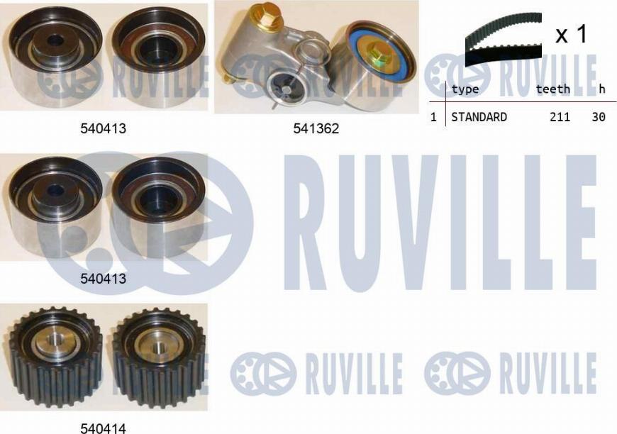 Ruville 550196 - Timing Belt Set autospares.lv