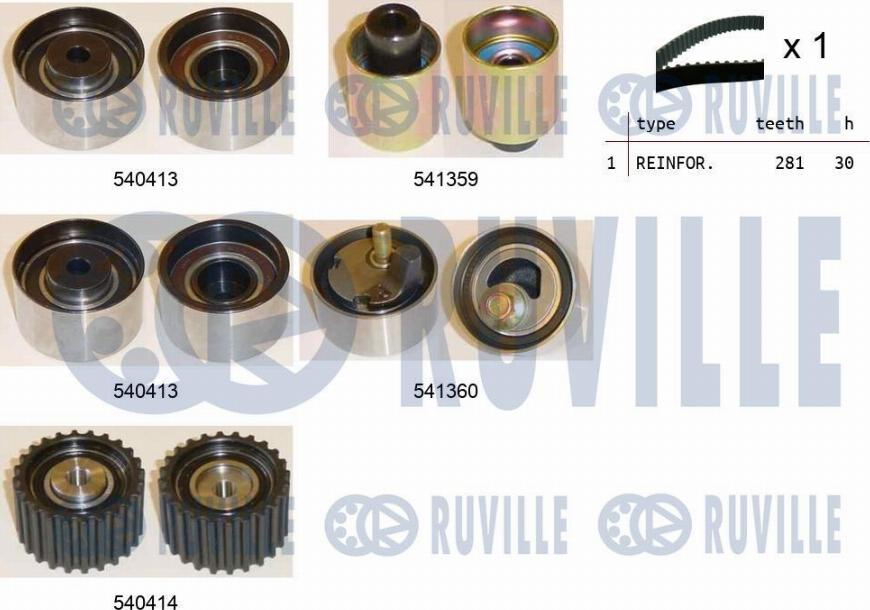 Ruville 550198 - Timing Belt Set autospares.lv