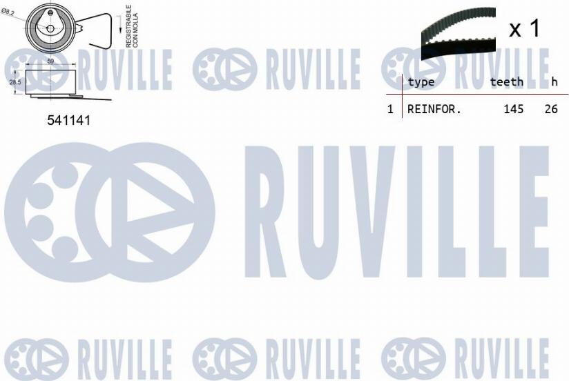 Ruville 550154 - Timing Belt Set autospares.lv