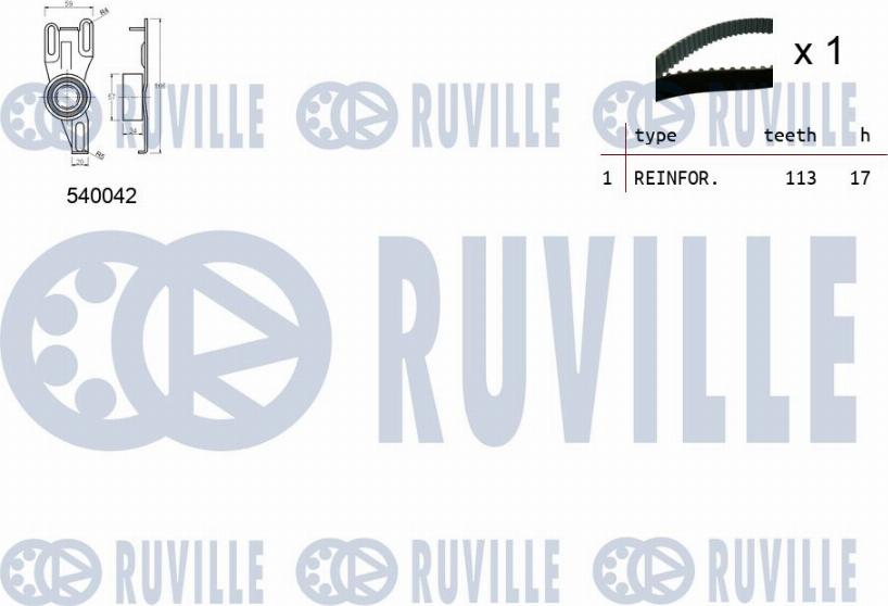 Ruville 550169 - Timing Belt Set autospares.lv