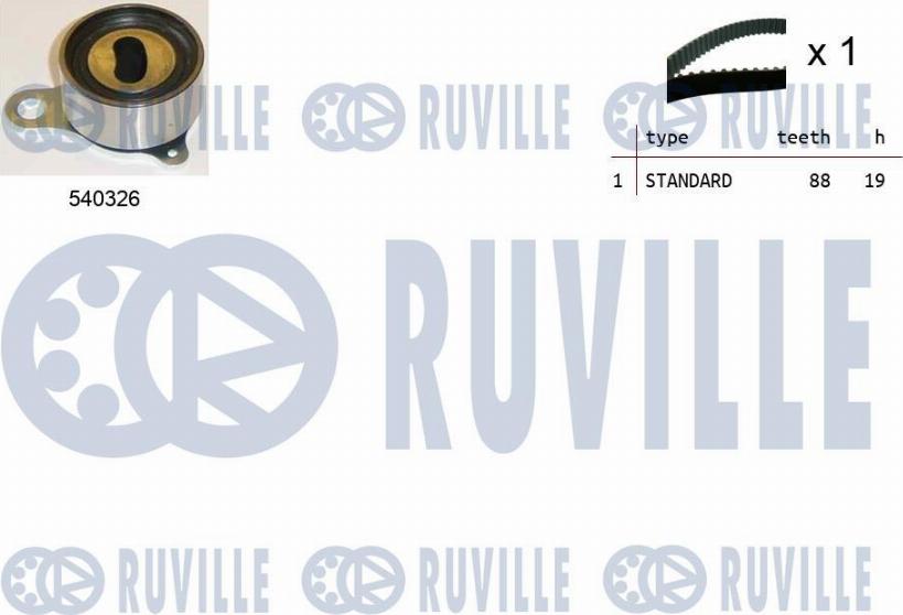 Ruville 550163 - Timing Belt Set autospares.lv