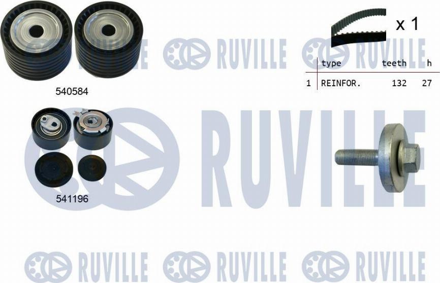 Ruville 550109 - Timing Belt Set autospares.lv