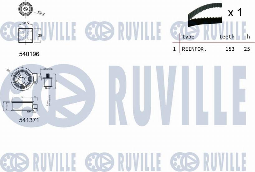 Ruville 550107 - Timing Belt Set autospares.lv