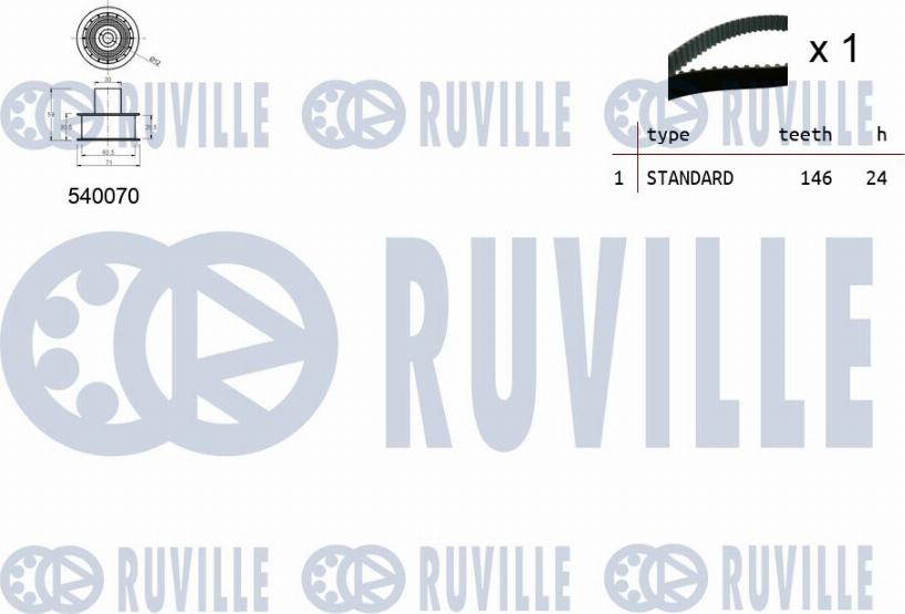 Ruville 550185 - Timing Belt Set autospares.lv