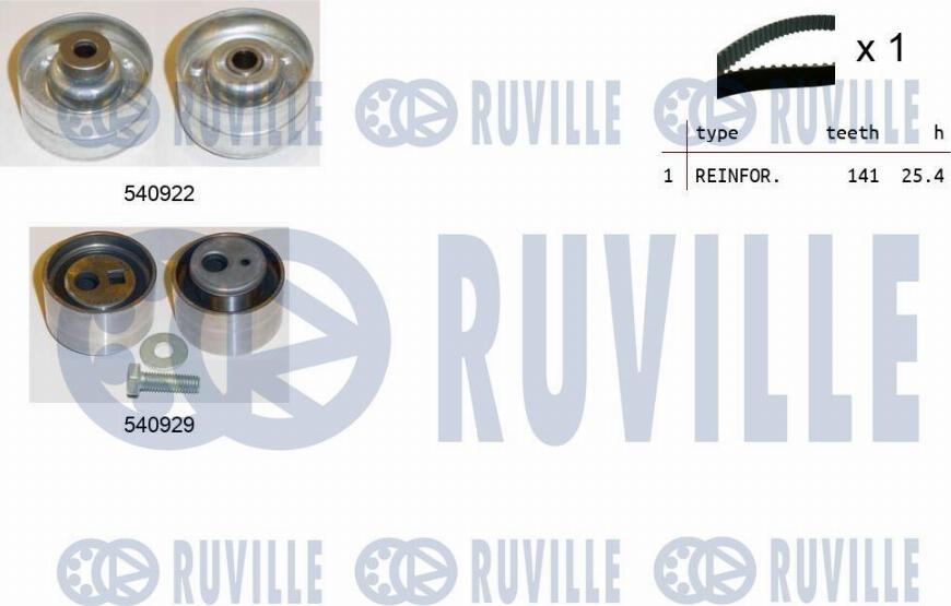 Ruville 550134 - Timing Belt Set autospares.lv