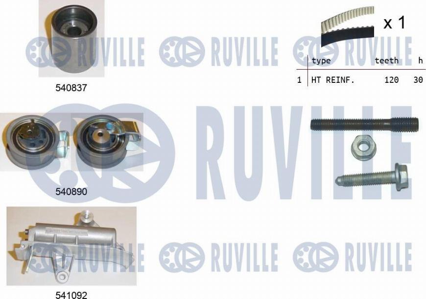 Ruville 550138 - Timing Belt Set autospares.lv