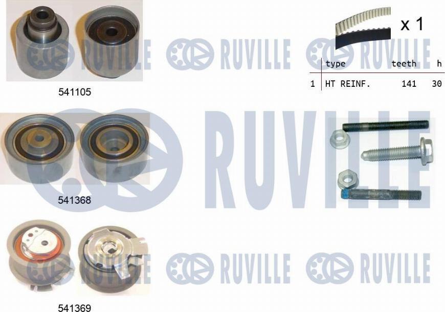 Ruville 550126 - Timing Belt Set autospares.lv