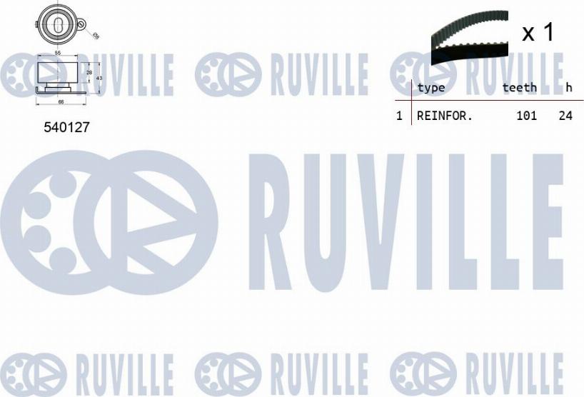 Ruville 550179 - Timing Belt Set autospares.lv