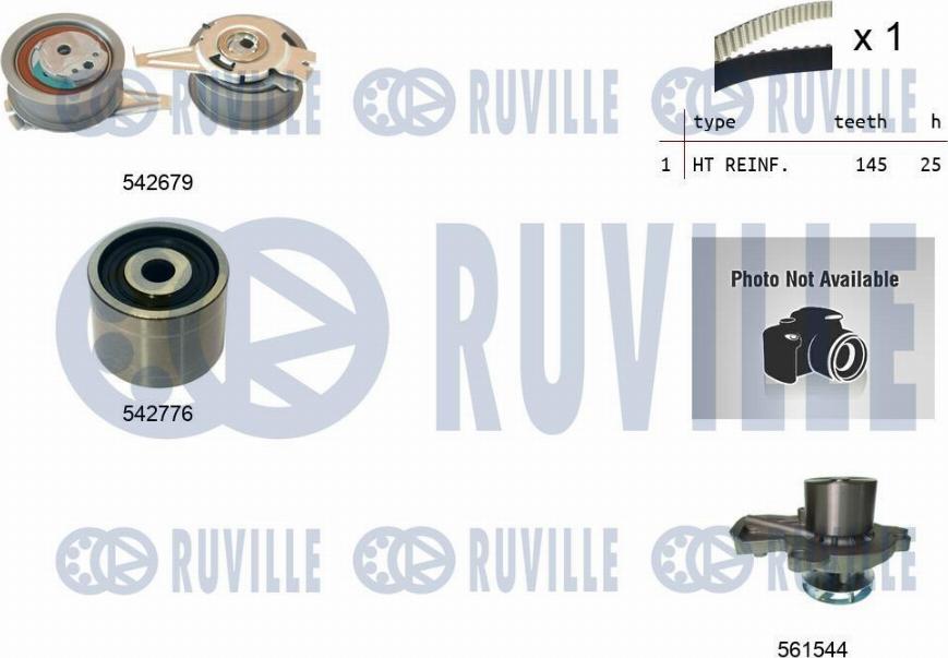 Ruville 5503911 - Water Pump & Timing Belt Set autospares.lv
