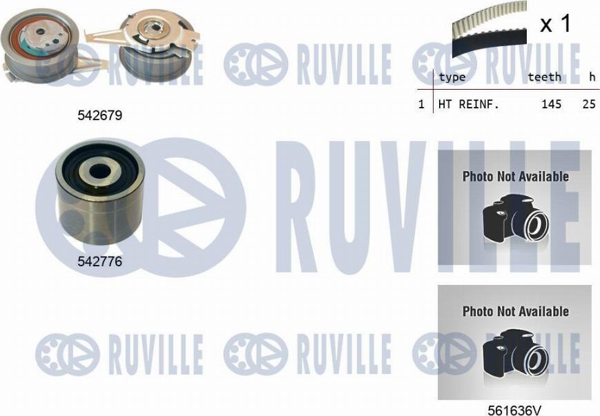 Ruville 5503912 - Water Pump & Timing Belt Set autospares.lv