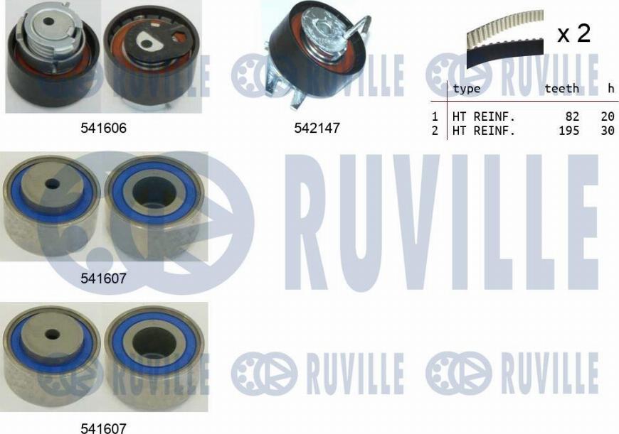 Ruville 550398 - Timing Belt Set autospares.lv