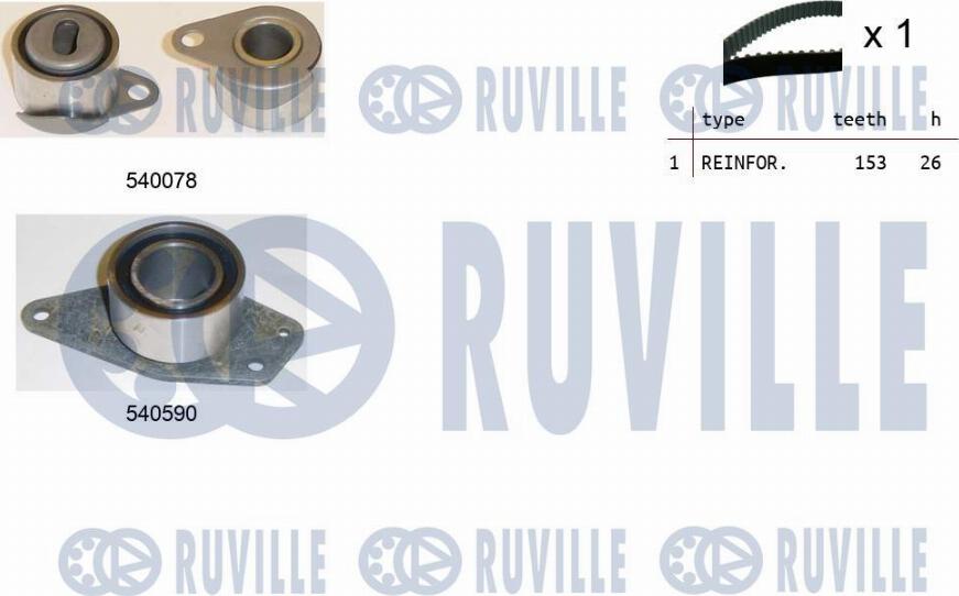 Ruville 550344 - Timing Belt Set autospares.lv