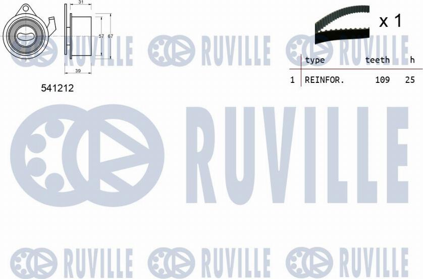 Ruville 550341 - Timing Belt Set autospares.lv