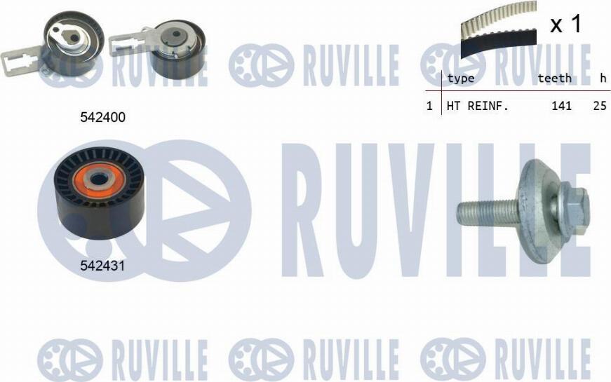 Ruville 550358 - Timing Belt Set autospares.lv