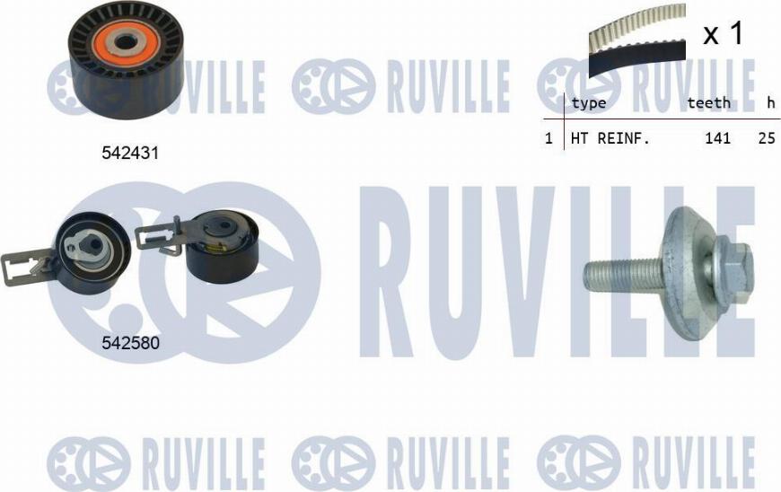 Ruville 550369 - Timing Belt Set autospares.lv