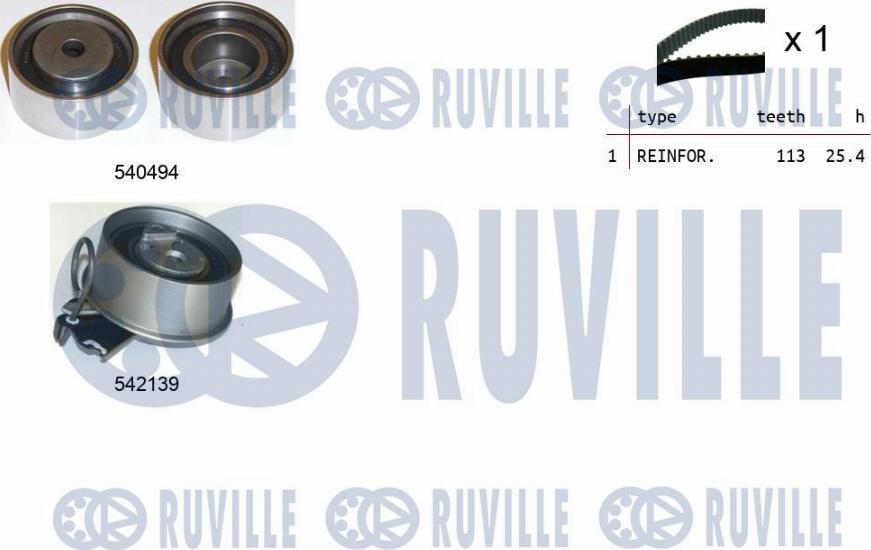Ruville 550361 - Timing Belt Set autospares.lv