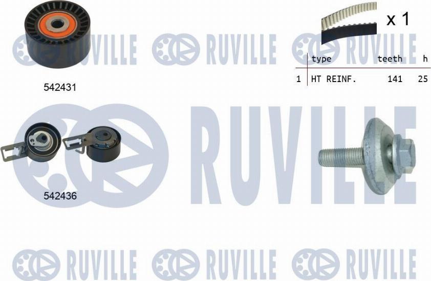 Ruville 550368 - Timing Belt Set autospares.lv