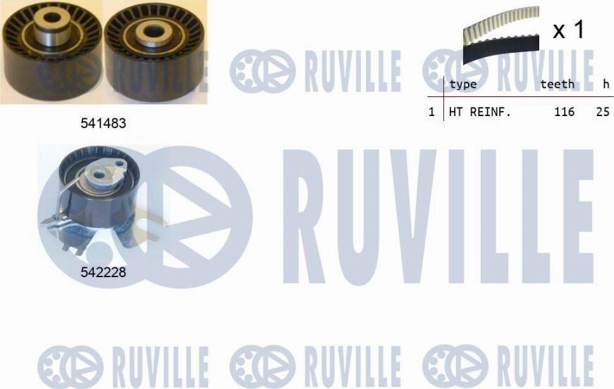 Ruville 550367 - Timing Belt Set autospares.lv