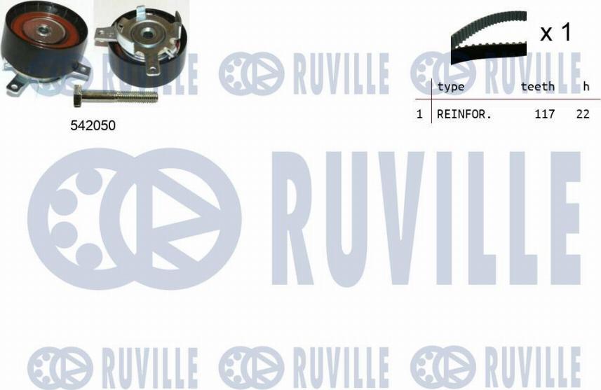 Ruville 550304 - Timing Belt Set autospares.lv