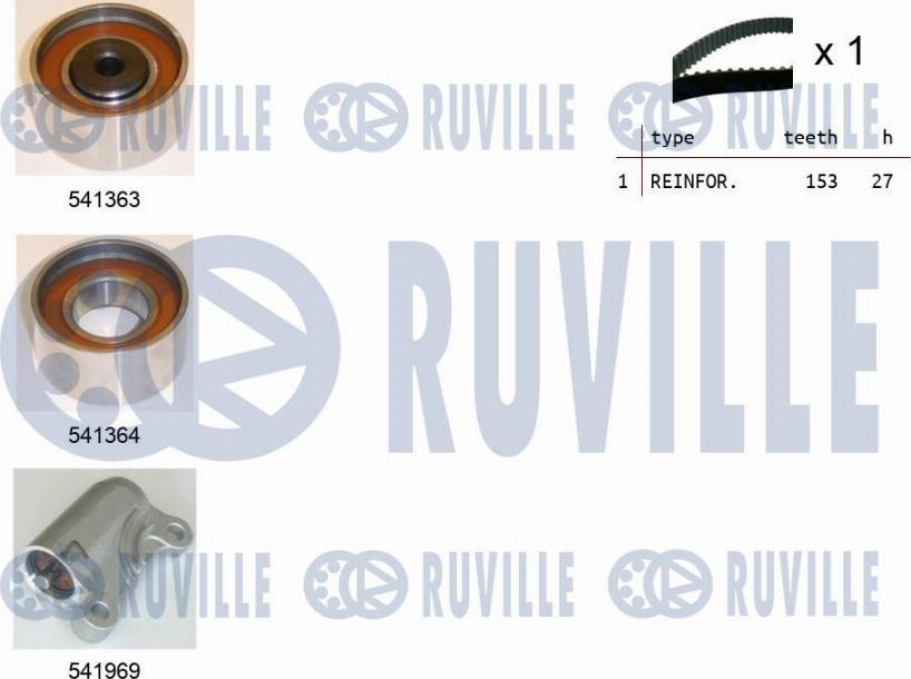Ruville 550308 - Timing Belt Set autospares.lv