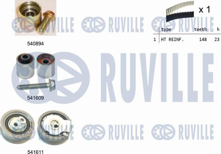 Ruville 550319 - Timing Belt Set autospares.lv