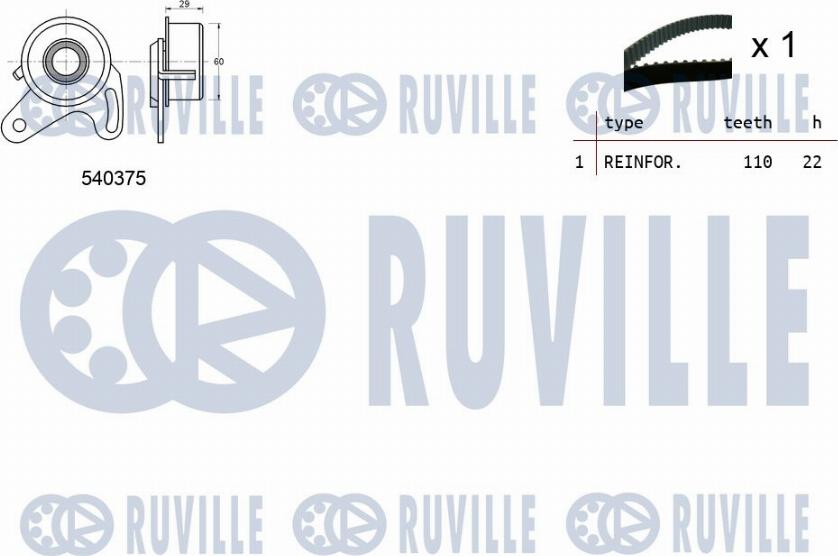 Ruville 550315 - Timing Belt Set autospares.lv