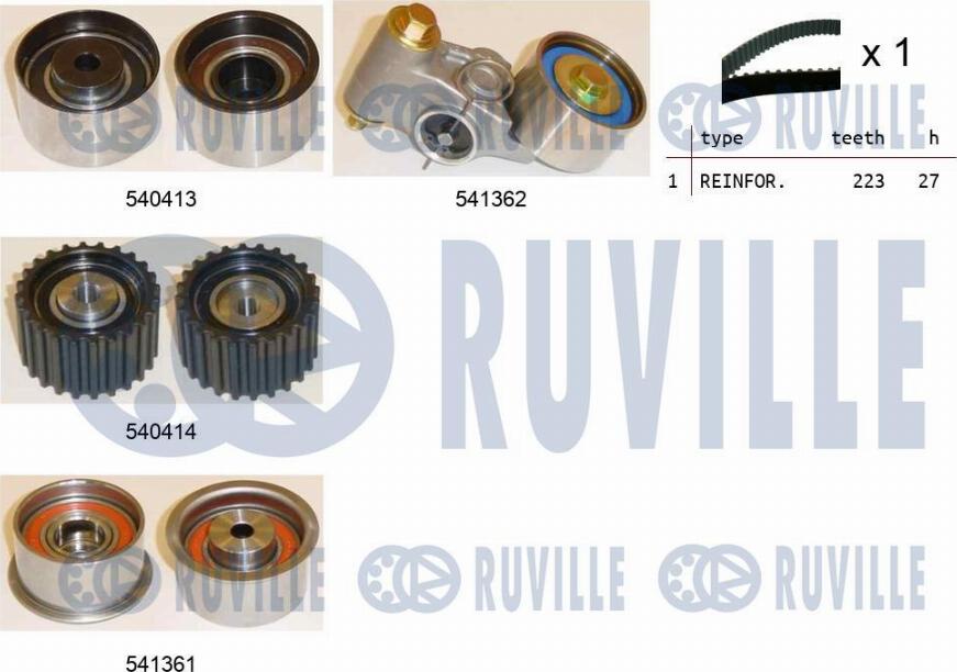 Ruville 550313 - Timing Belt Set autospares.lv