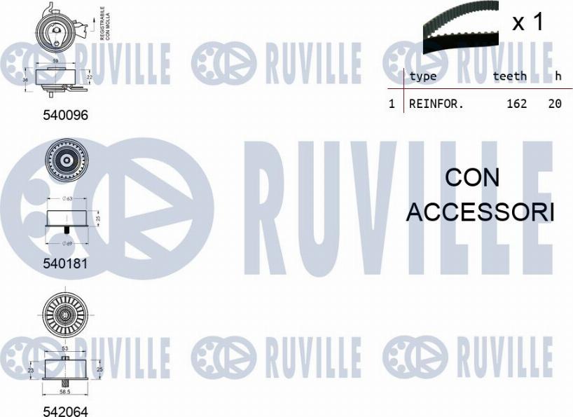 Ruville 550317 - Timing Belt Set autospares.lv