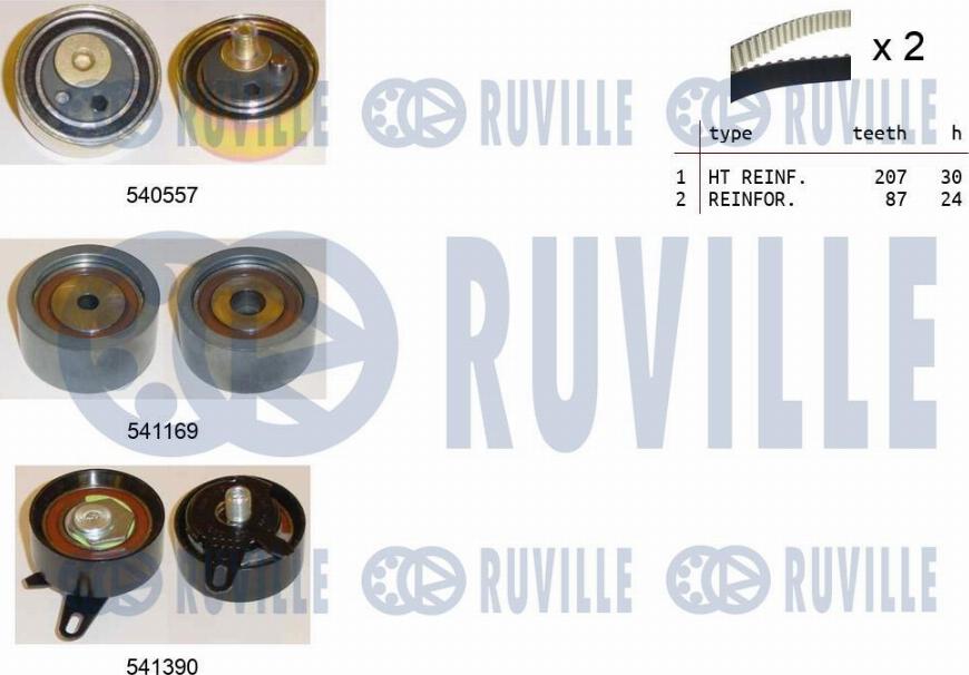 Ruville 550383 - Timing Belt Set autospares.lv