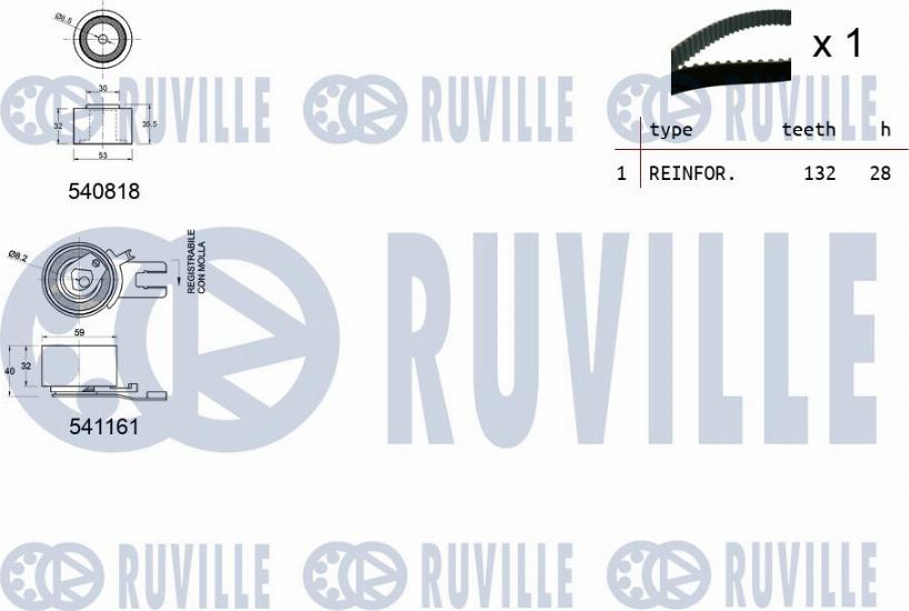 Ruville 550326 - Timing Belt Set autospares.lv