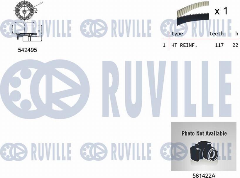 Ruville 5503741 - Water Pump & Timing Belt Set autospares.lv