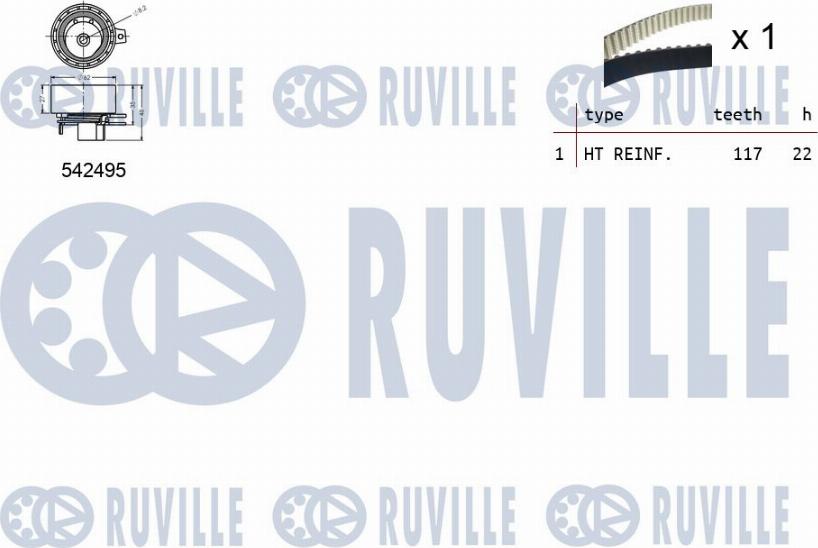 Ruville 550374 - Timing Belt Set autospares.lv