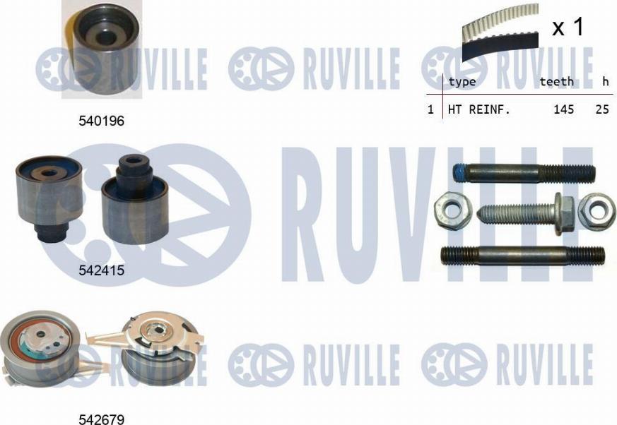 Ruville 550376 - Timing Belt Set autospares.lv