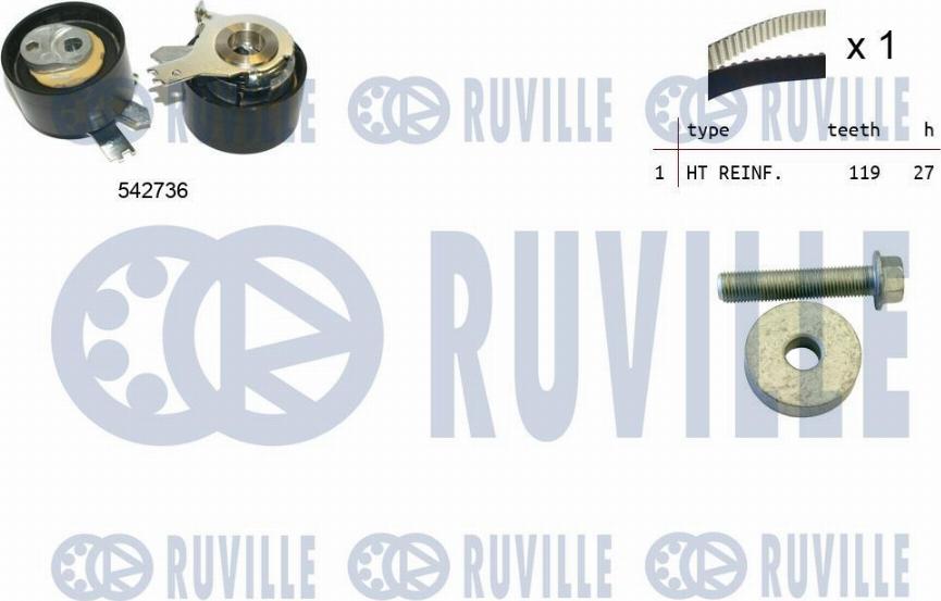 Ruville 550378 - Timing Belt Set autospares.lv