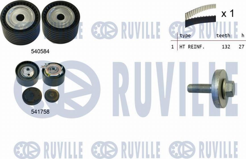 Ruville 550298 - Timing Belt Set autospares.lv