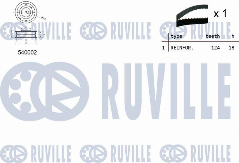 Ruville 550241 - Timing Belt Set autospares.lv