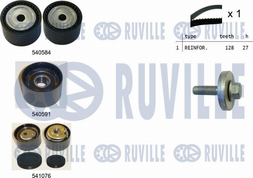 Ruville 550254 - Timing Belt Set autospares.lv