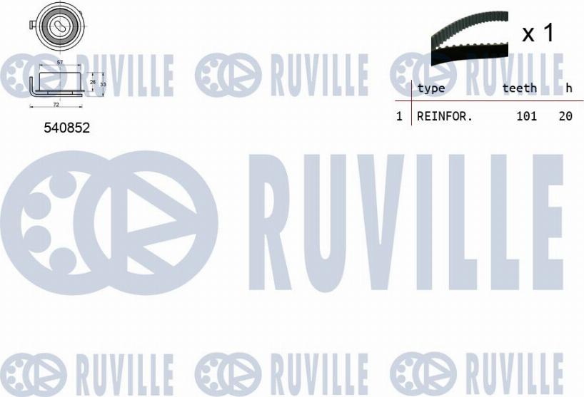 Ruville 550263 - Timing Belt Set autospares.lv