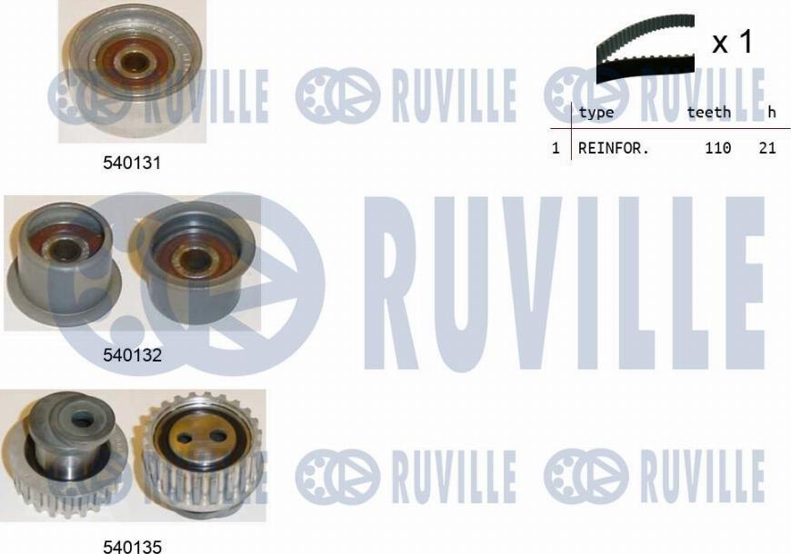Ruville 550204 - Timing Belt Set autospares.lv