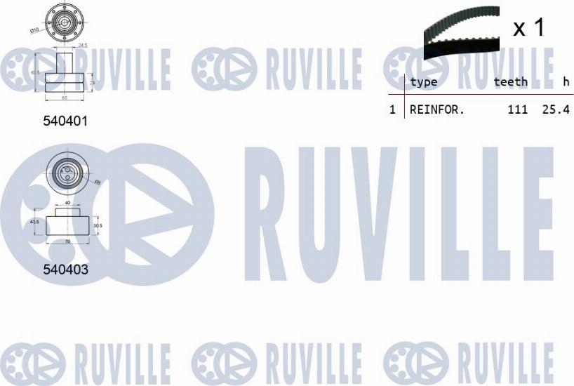 Ruville 550207 - Timing Belt Set autospares.lv