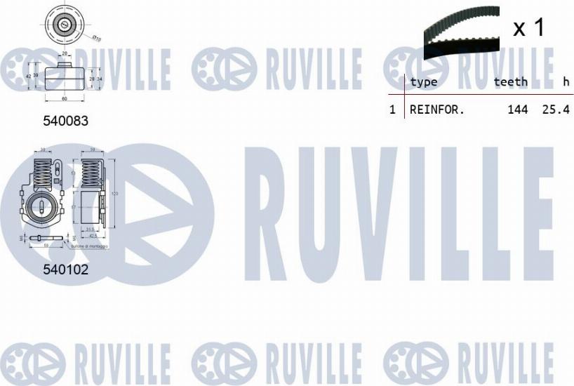 Ruville 550239 - Timing Belt Set autospares.lv