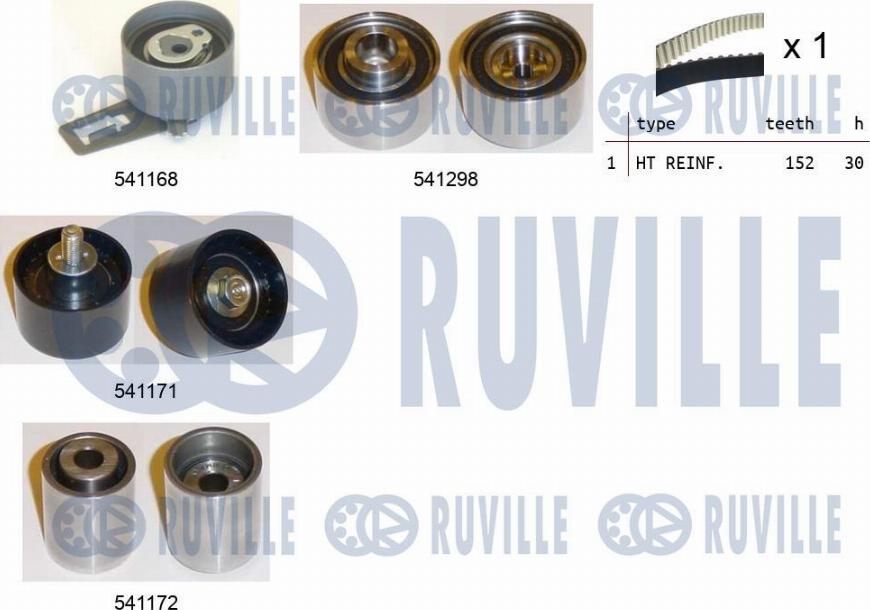 Ruville 550273 - Timing Belt Set autospares.lv