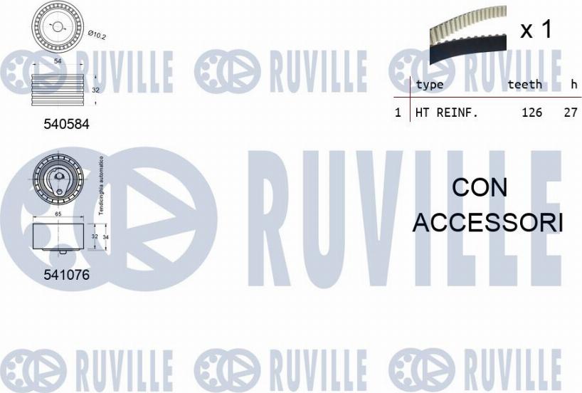 Ruville 5502771 - Water Pump & Timing Belt Set autospares.lv