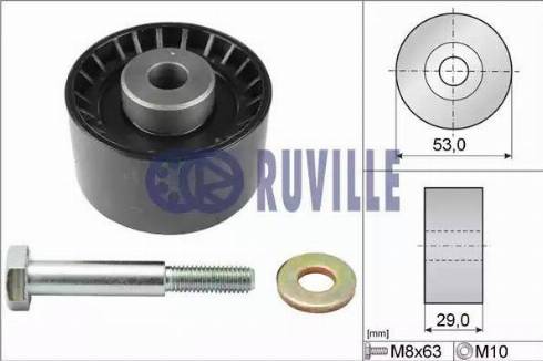 Ruville 55898 - Deflection / Guide Pulley, timing belt autospares.lv