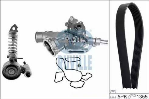 Ruville 55345803 - Water Pump + V-Ribbed Belt Set autospares.lv