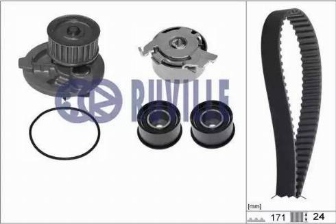 Ruville 55342701 - Water Pump & Timing Belt Set autospares.lv