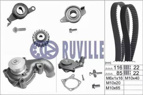 Ruville 55214701 - Water Pump & Timing Belt Set autospares.lv