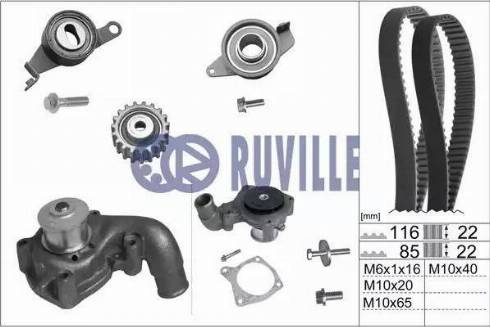 Ruville 55214702 - Water Pump & Timing Belt Set autospares.lv